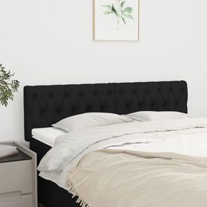 vidaXL Tăblii de pat, 2 buc, negru, 80x7x78/88 cm, textil imagine