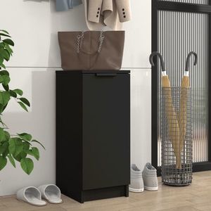 vidaXL Pantofar, negru, 30x35x70 cm, lemn compozit imagine
