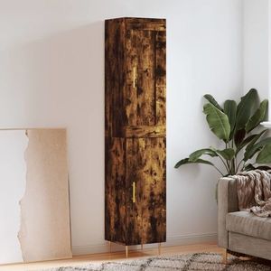 vidaXL Dulap înalt, stejar fumuriu, 34, 5x34x180 cm, lemn prelucrat imagine