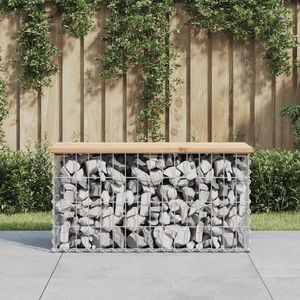 vidaXL Bancă de grădină, design gabion, 83x31, 5x42 cm, lemn masiv pin imagine