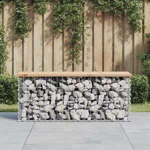 vidaXL Bancă de grădină, design gabion, 103x31, 5x42 cm, lemn masiv pin imagine