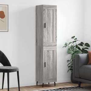 vidaXL Dulap înalt, gri sonoma, 34, 5x34x180 cm, lemn prelucrat imagine