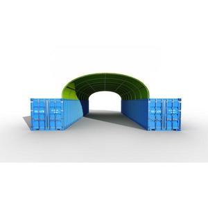 Acoperis Container 8x6 m - 48m² - verde - Corturi24 imagine