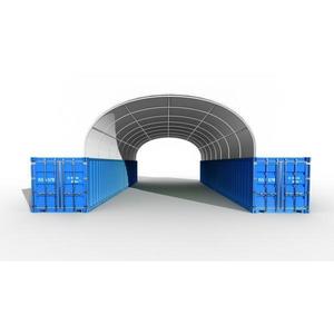 Acoperis Container 8x6 m - 48m² - gri - Corturi24 imagine
