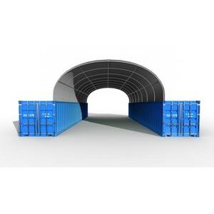Acoperis Container 8x12 m - 96m² - verde- Corturi24 imagine