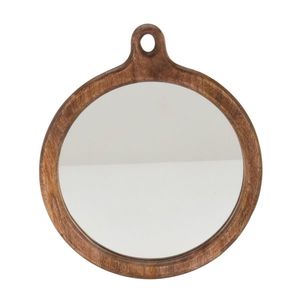 Oglinda Natural din lemn de mango 30x36 cm imagine