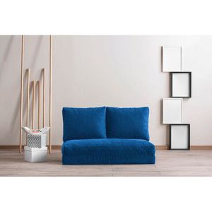 Canapea extensibila cu 2 locuri - FUTON, Albastru imagine