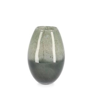 Vaza Mars, Bizzotto, 18.7 x 15.4 x 26 cm, sticla, handmade, verde/gri imagine