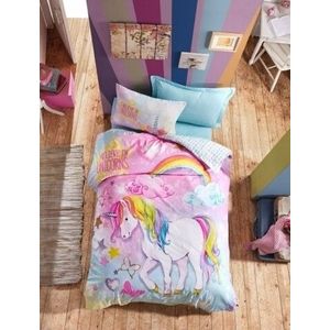 Lenjerie de pat pentru o persoana Dream, Cotton Box, 3 piese, 160 x 240 cm, 100% bumbac ranforce, multicolora imagine