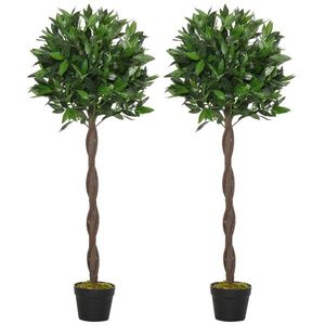 Outsunny set 2 plante artificiale, Ф16x120 cm fiecare, verzi | Aosom Ro imagine