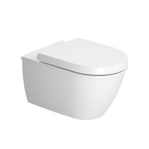 Set vas WC suspendat Duravit Darling New Rimless 54cm si capac cu inchidere lenta imagine