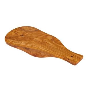 Tocator cu maner din lemn de maslin, 33-35 cm, forma naturala imagine