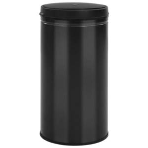 vidaXL Coș de gunoi automat cu senzor, 60 L, negru, oțel carbon imagine