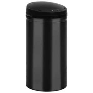 vidaXL Coș de gunoi automat cu senzor, 50 L, negru, oțel carbon imagine