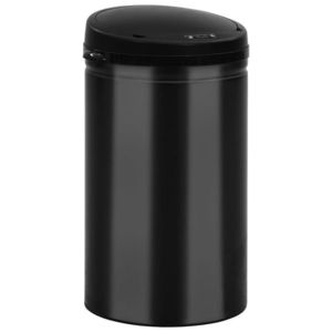 vidaXL Coș de gunoi automat cu senzor, 40 L, negru, oțel carbon imagine