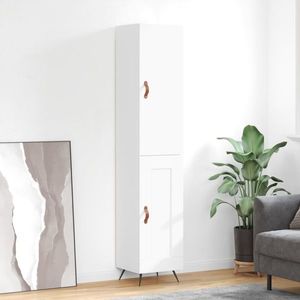 vidaXL Dulap înalt, alb, 34, 5x34x180 cm, lemn prelucrat imagine
