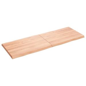 vidaXL Blat masă, 140x50x(2-4) cm, maro, lemn tratat contur organic imagine