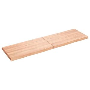 vidaXL Blat masă, 140x40x(2-4) cm, maro, lemn tratat contur organic imagine