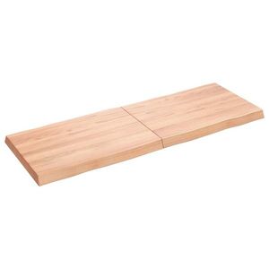 vidaXL Blat masă, 140x50x(2-6) cm, maro, lemn tratat contur organic imagine