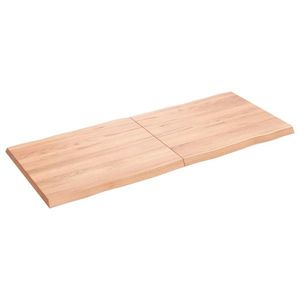 vidaXL Blat masă, 140x60x(2-4) cm, maro, lemn tratat contur organic imagine