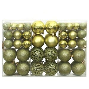 vidaXL Globuri de Crăciun, 100 buc, verde deschis, 3 / 4 / 6 cm imagine