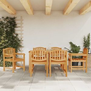 vidaXL Scaune de grădină, 6 buc., 58x59x88 cm, lemn masiv de tec imagine
