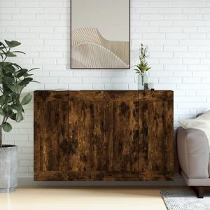 vidaXL Dulapuri de perete, 2 buc., stejar afumat, lemn prelucrat imagine