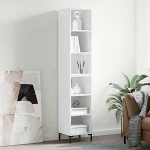 vidaXL Dulap înalt, alb extralucios, 34, 5x32, 5x180 cm, lemn prelucrat imagine