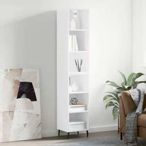 vidaXL Dulap înalt, alb extralucios, 34, 5x32, 5x180 cm, lemn prelucrat imagine