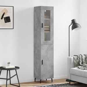 vidaXL Dulap înalt, gri beton, 34, 5x34x180 cm, lemn prelucrat imagine