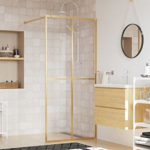 vidaXL Paravan duș walk-in, auriu, 80x195 cm, sticlă ESG transparentă imagine