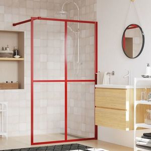 vidaXL Paravan de duș walk-in roșu 118x195 cm sticlă ESG transparentă imagine