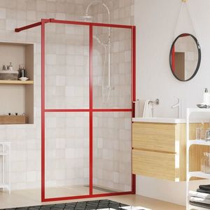 vidaXL Paravan de duș walk-in, roșu, 140x195cm sticlă ESG transparentă imagine