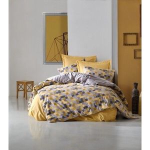 Lenjerie de pat pentru o persoana Elon - Yellow, Cotton Box, 3 piese, bumbac ranforce, galben imagine