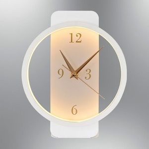 Lampa de masa cu ceas, L1108 - White, Lightric, 19 x 9 x 24 cm, LED, 12W, alb imagine