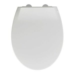 Capac de toaleta cu sistem automat de coborare, Wenko, Syros, 37 x 44 cm, termoplastic, alb imagine