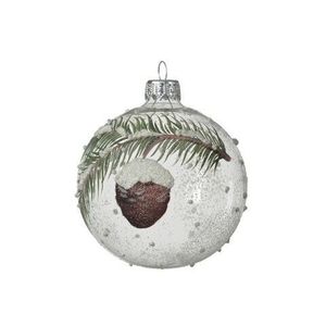 Glob Branch w pinecone, Decoris, Ø8 cm, sticla, transparent imagine