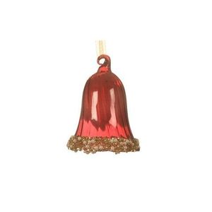 Glob Bell-oxblood, Decoris, H6.7 cm, sticla, rosu imagine