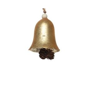 Glob Bell antique, Decoris, 6x8 cm, sticla, auriu imagine