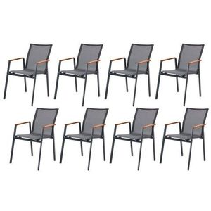 Set scaune de gradina 8 piese, Divona, Next Chair, Antracit imagine