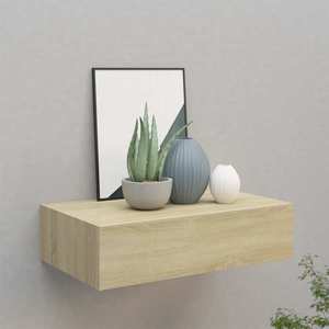vidaXL Dulap de perete cu sertar, stejar, 40x23, 5x10 cm, MDF imagine