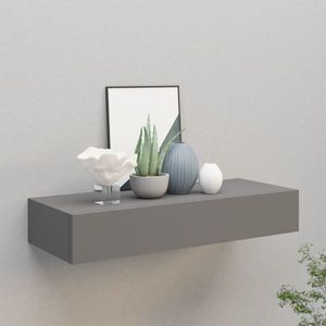 vidaXL Dulap de perete cu sertar, gri, 60x23, 5x10 cm, MDF imagine