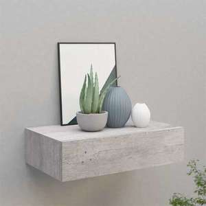 vidaXL Dulap de perete cu sertare, gri beton, 40x23, 5x10 cm, MDF imagine