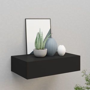 vidaXL Dulap de perete cu sertare, negru, 40x23, 5x10 cm, MDF imagine
