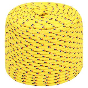 vidaXL Frânghie de barcă, galben, 6 mm, 100 m, polipropilenă imagine
