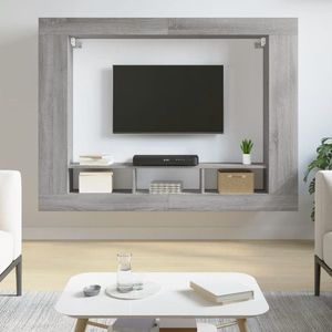 vidaXL Comodă TV, gri sonoma, 152x22x113 cm, lemn prelucrat imagine