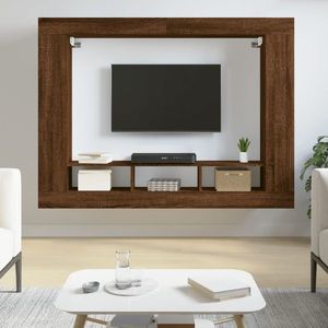 vidaXL Dulap TV, stejar maro, 152x22x113 cm, lemn prelucrat imagine
