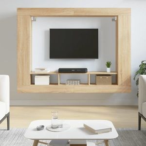 vidaXL Comodă TV, stejar sonoma, 152x22x113 cm, lemn compozit imagine