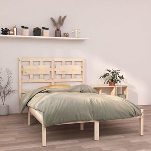 vidaXL Cadru de pat cu tăblie, king size 5FT, lemn masiv imagine
