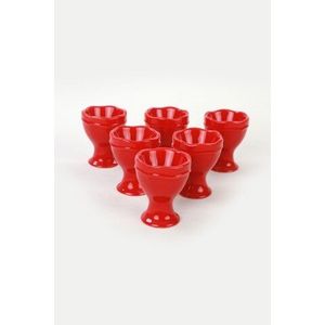 Set 6 suporturi pentru oua ST005106F506, Keramika, gresie, rosu imagine